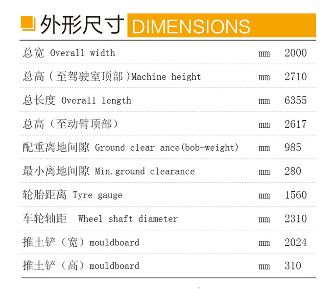 狗子28DLS880-9A 7.2吨轮式液压挖掘机外形尺寸